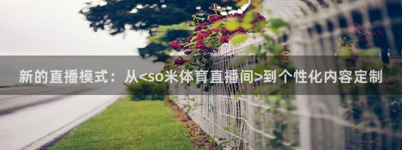 新的直播模式：从<so米体育直播间>到个性化内容定制