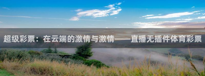 超级彩票：在云端的激情与激情——直播无插件体育彩票