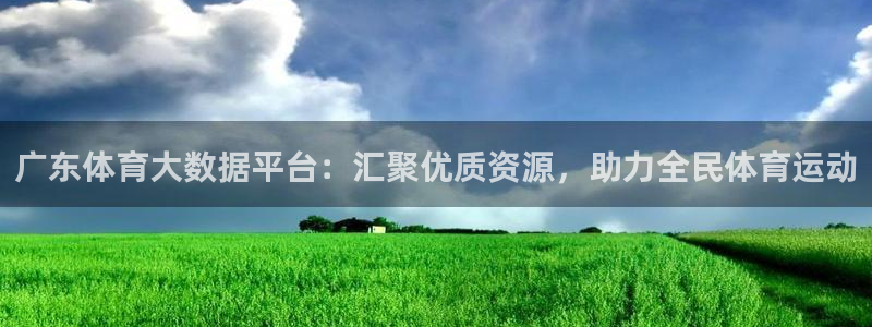 广东体育大数据平台：汇聚优质资源，助力全民体育运动